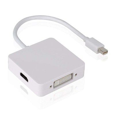 PremiumAV 3 in 1 Mini DisplayPort DP Cable to DVI HDMI DP Adapter (MST-761-1_DR)