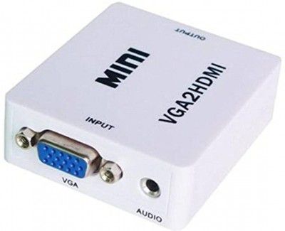 PremiumAV MST-722-7_DR Portable Ultra HD VGA to HDMI Converter (White)