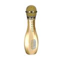 PremiumAV Portable Wireless Microphone Bluetooth Speaker Bowling Shape Smart Karaoke Sing audio player family microphone Handheld karaoke Microphone (Gold)...
