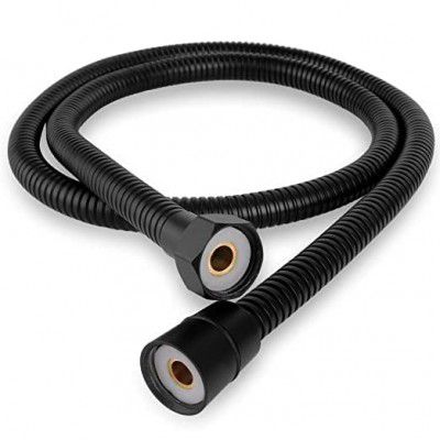 Prem's Black Flexible Tube Shower 304 Grade Stainless Steel Hose Pipe/Hand Shower Tube/Health Faucet Pipe Jet Spray Tube (1.0 Meter, Black)