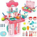 PRESENTSALE 2 in 1 Portable Cooking Kitchen Play Set Pretend Play Food Party Role Toy for Boys Girls...