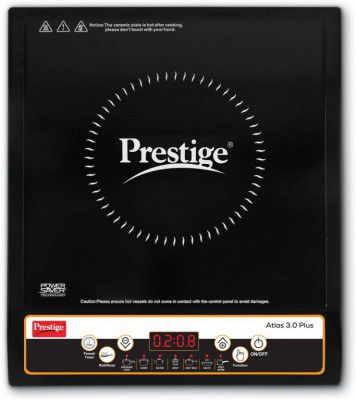 Prestige 1600 W Induction Cooktop Push Button (Black, Atlas 3.0 Plus)
