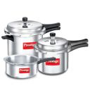 Prestige 2L+3L+5 Litres Popular Max Outer Lid Aluminium Combo Pressure Cooker with 2 Lids...