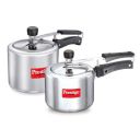 Prestige 3L+2 Litres Nakshatra inner Lid Aluminium combo Pressure Cooker with 2 Lids | Silver...
