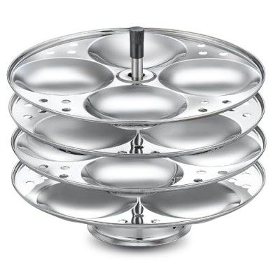Prestige 4 Stainless Steel Idly Plates| Cook 16 Idlis At Once with 4 Plates| Convenient| Versatile