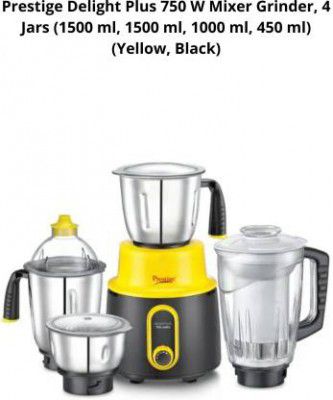Prestige 750 W Mixer Grinder DELIGHT PLUS 750 Juicer Mixer Grinder