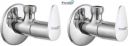Prestige Angel Cock (Set of 2) Valve Jazz Chrome Plated Angle Cock Faucet (Wall Mount Installation Type)...