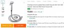 Prestige chrome plated Reva health faucet with 1mtr ABS Shower Tube and Wall Hook Faucet Set...