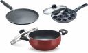 Prestige Deep Kadhai 24cm, Red&Prestige Aluminium Omega Select Plus Paniyarakkal ...