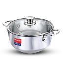 Prestige Glory Stainless Steel Cookware Kadai 22 Cm / 3.5 Liter with Glass Lid...