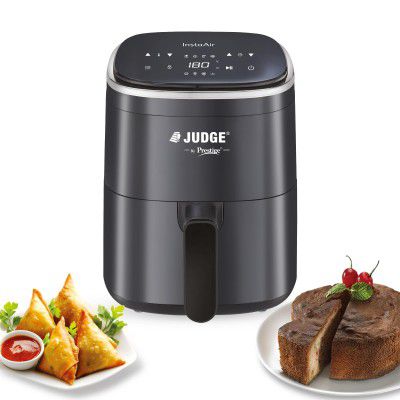 Judge by Prestige InstaAir Digital 4L Air Fryer | 80% less Oil Consumption | 4.0L Capacity | 1250 Watts