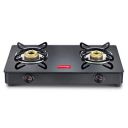 Prestige IRIS Toughened Glass-Top 2 Brass Burner LPG Gas Stove...