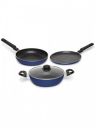 Prestige Omega Blue & Black Aluminium Non-Stick Cookware Set...