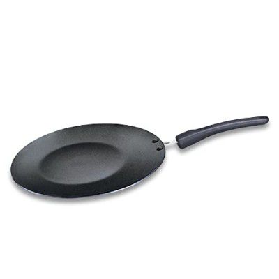 Prestige OMG DLX Concave Induction Base Non-Stick Aluminium Tawa, 275mm, Black