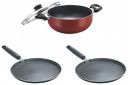 Prestige OMG DLX Induction Base Aluminium Deep Kadhai 24cm ...
