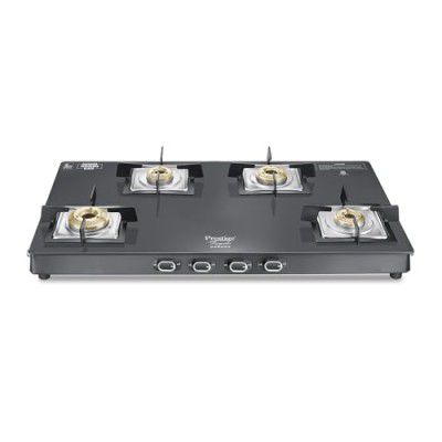 Prestige Quadra 4 Burner Gas Table Coated Body Glass Top 