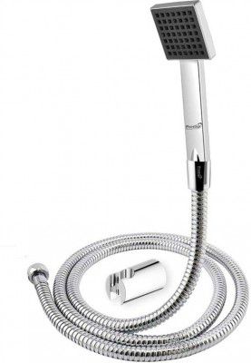 Prestige Square Hand Shower Telephonic with 1mtr SS Shower Tube and Wall Hook Shower Head WALL MOUNT Shower Head
