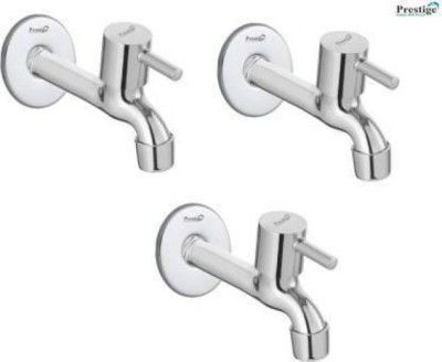 Prestige SS Turbo Long Body With Wall Flange-Pack Of 3 Faucets Bib Tap Faucet  (Wall Mount Installation Type)