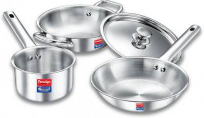 Prestige Triply Splendid BYK Induction Bottom Cookware Set (Triply, 4 - Piece)