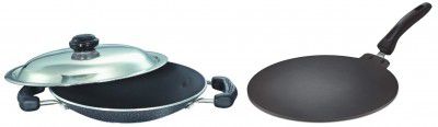 Prestige TTK OMG DLX Induction Base Non-Stick Aluminium Flat Dosa Tawa 