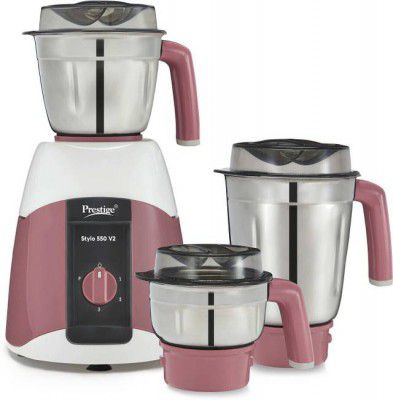 Prestige V2 550 W Mixer Grinder  (Stylo | 3 Jars | Multicolor)