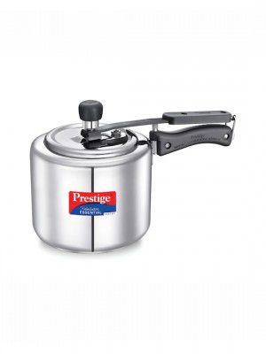 PrestigeSilver Toned & Black Stainless Steel Pressure Cooker 3.0L