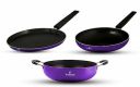 Prestlee Aluminiun Nonstick Cookware Set 3 PCS, Purple...