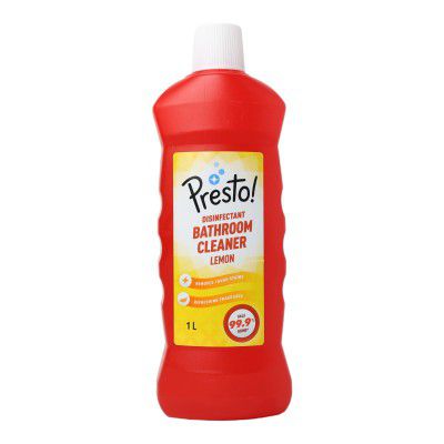 Presto! Disinfectant Bathroom Cleaner Liquid | Lemon, 1 Litre