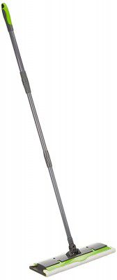 Amazon Brand - Presto! Microfibre Flat Mop with Clip-in Cloth Refill for Wet and Dry Floor Cleaning, (Multicolour, PREJEYORP20012)