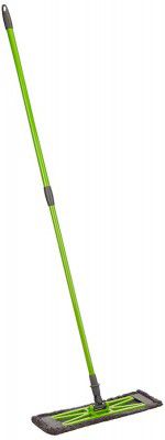 Amazon Brand - Presto! Microfibre Flat Mop with Telescopic Rod for Wet and Dry Floor Cleaning, multi (PREJEYORP20014)