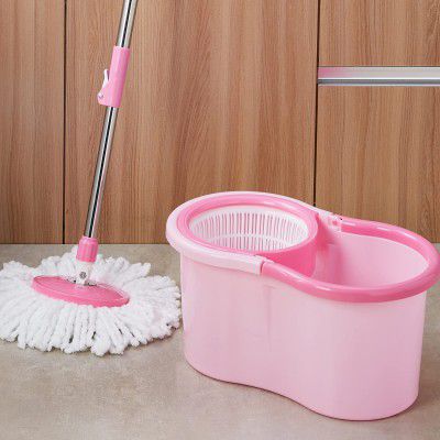 Presto! Spin Mop with Plastic Bucket Set, Pink