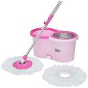 Presto! Spin Mop with Steel Wringer Plastic Bucket Set, Pink...