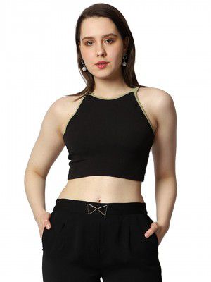 PRETTIFY Women's Casual Black Top