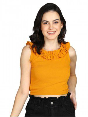 PRETTIFY Women's Orange Croptop