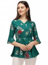 PRETTIFY Women's Printed Crepe Regular Fit Western Tops...