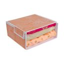 PRETTY KRAFTS Stackable Fabric Saree Storage Organizer for wardrobe, Set of 1, Jute Orange...