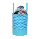 PrettyKrafts 45 Ltr Folding Laundry Basket for Clothes, Freestanding Laundry Hamper, Set of 1, Blue...