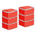 PrettyKrafts Saree Cover Set of 6 Large/Wardrobe Organiser/Clothes Bag Red...