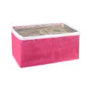 PrettyKrafts Saree Covers, Sari Organiser, Lehanga Cover, Non Woven Material and Transparent Front, Wardrobe Organizer, Clothes Storage Bag For Women's Lehenga, Suit Saree & Accessories, Pink...