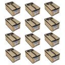 PrettyKrafts Shirt Cover | Foldable & Durable Wardrobe Organizer | Pack of 12 | BeigeBrown...