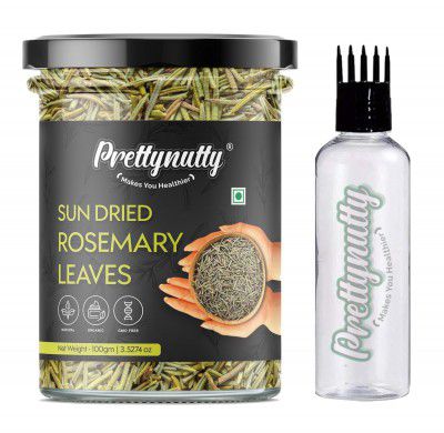 PrettyNutty 100% Natural Rosemary Dried Leaves (100g) – Premium Culinary Herb For Cooking, Tea, Hair Growth & Antioxidant Benefits