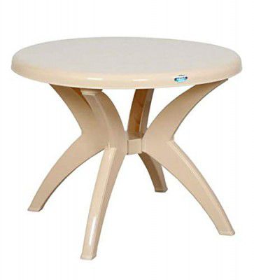 Prima 5040 Center Dining Coffee Table/Tea Table/Teapoy for Home, Office & Outdoor (Marble Beige)