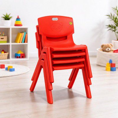 Prima Baby Plastic Chair 120 Set of 4 |Strong Durable and Comfortable with Backrest for 