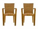 Prima Plastic Chair for Living Room | Set of 2 | Chair (Sandalwood Colour)...