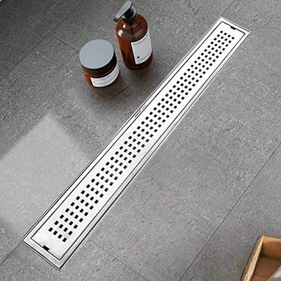 Primax 304 Grade Stainless Steel Long Shower Drain (10 x 60 cm - Matt) (A424-Square)