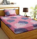 Prime Collection 210TC 1 Single Bedsheet with 1 Free Pillow Covers |152X228 Cm Single Bedsheet for Single Bed...
