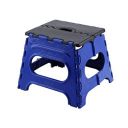Primelife 12 inch Folding Step Stool for Adults, Non-Slip Textured Grip Surface, Foldable Space Saving Design, Carrying Handle, Holds for Kitchen and Rest of Home, (Blue-Black)-Prime...