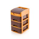 Primelife 3 Layer Plastic Modular Drawer - Small Size (3 XL - Dark Brown)...