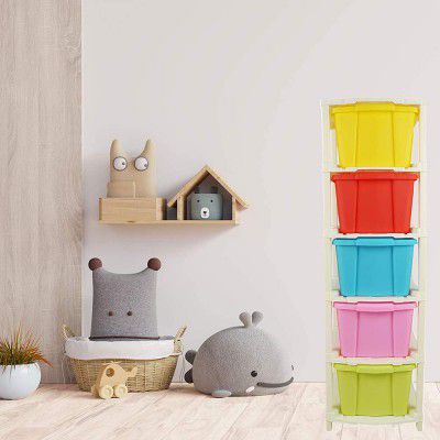 Primelife Kids Modular Drawer System (Product Dimension When assembled, 36 x39 x98cm, Multicolour, Big, Large, 5 XL Studio)