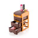 Primelife Plastic Multipurpose Drawer System Organizer Rack for Home and Kitchen 3 Layer Drawer Plastic Modular Chest Storage Organizer - Small Size (Brown)(3 XL - Teblo)...